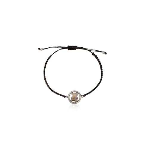 Camille Bracelet in Silver with Labradorite and Diamonds