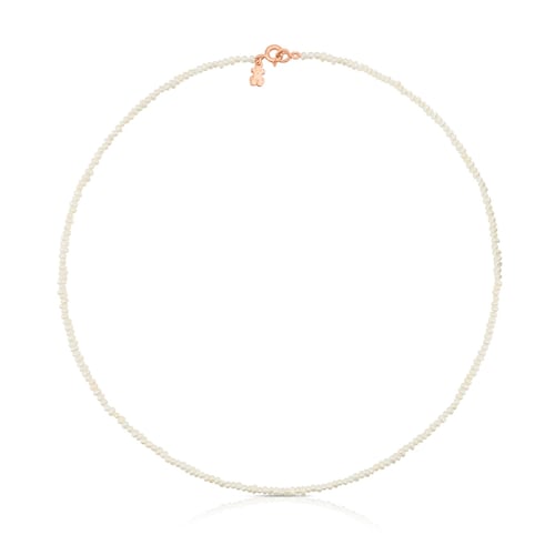 Rose Vermeil Silver Camille Necklace with Pearls