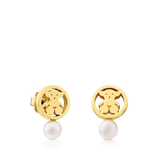 Pendientes de oro con perla Camille image number 0