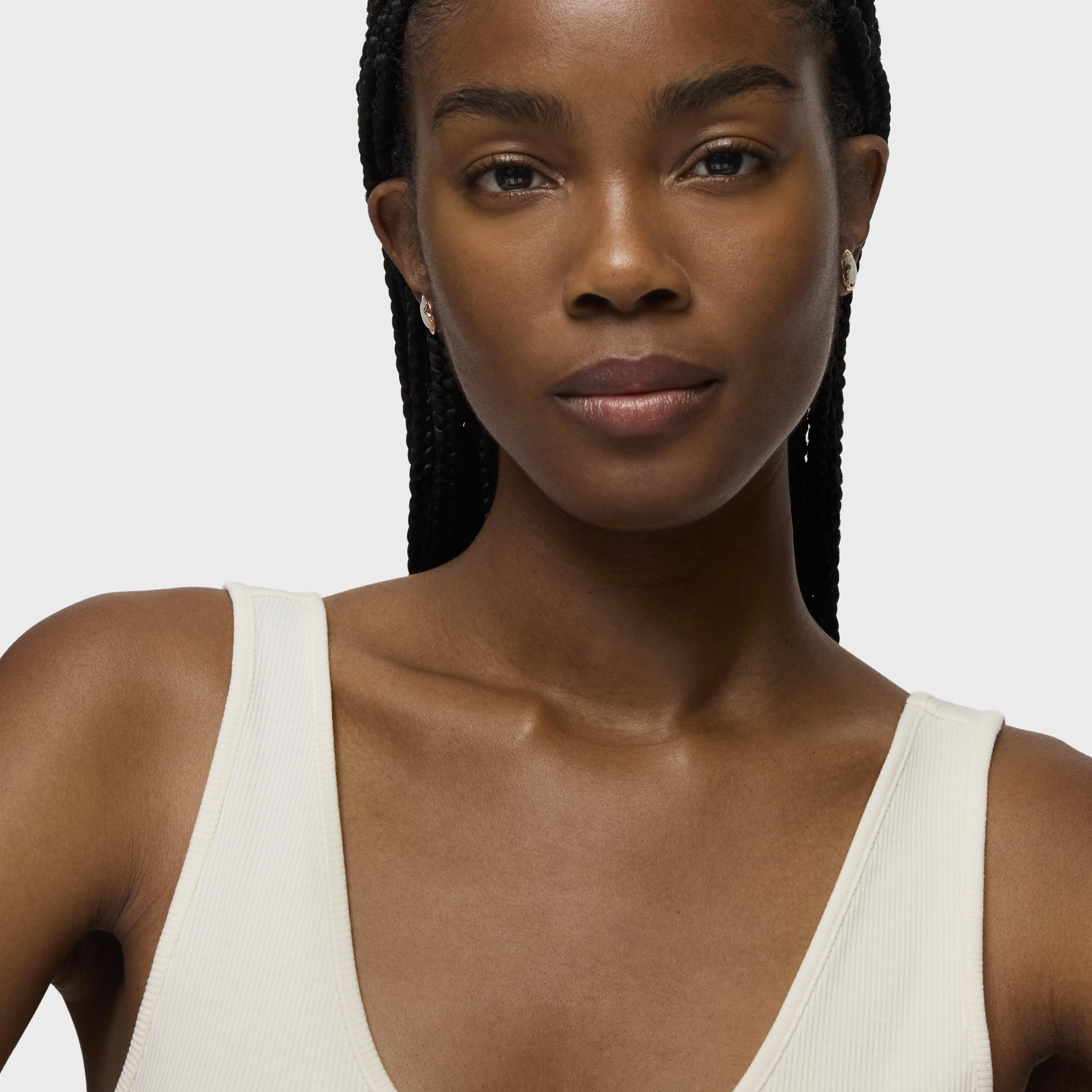 Rose 18K gold vermeil Camille Earrings with Mother-of-Pearl