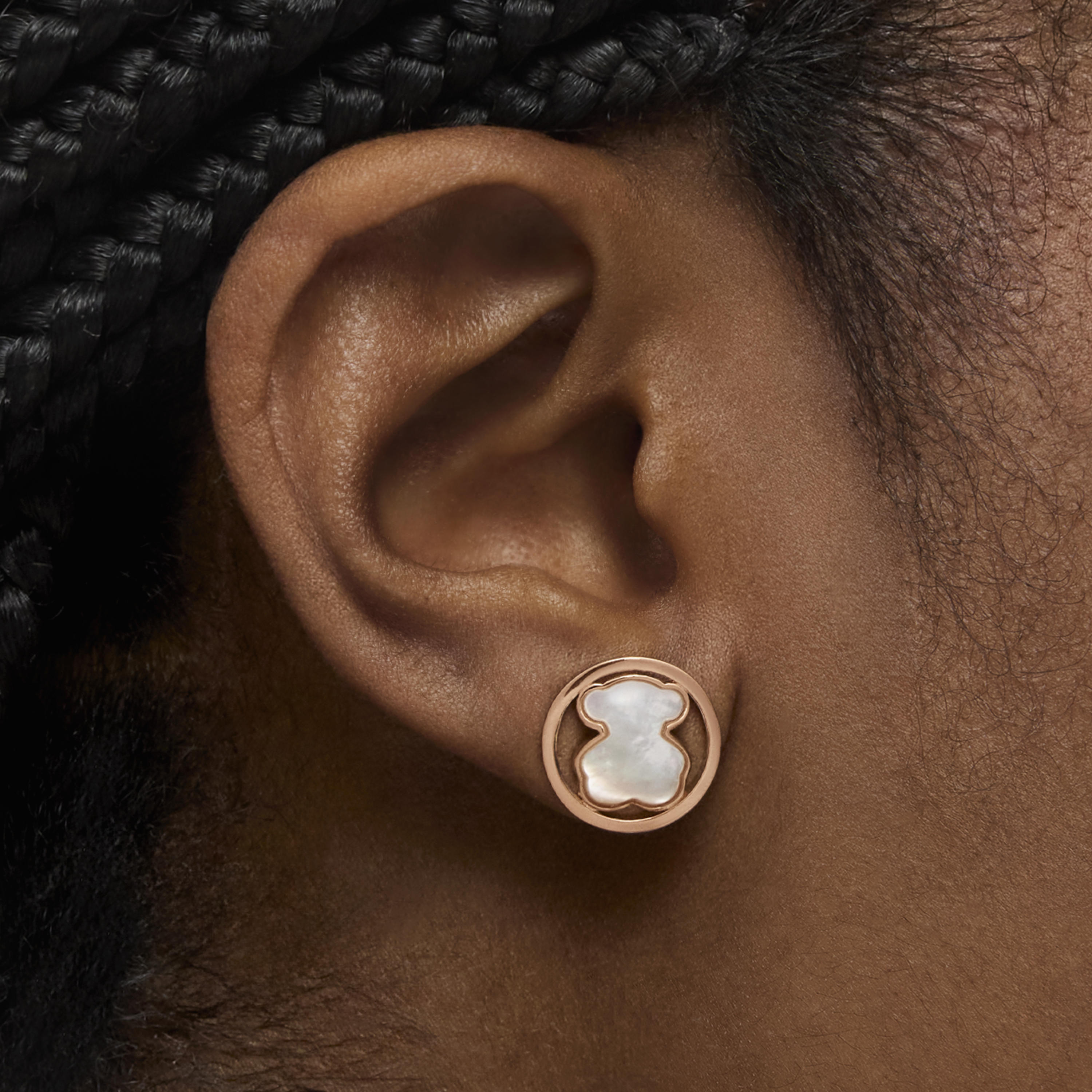 Rose 18K gold vermeil Camille Earrings with Mother-of-Pearl