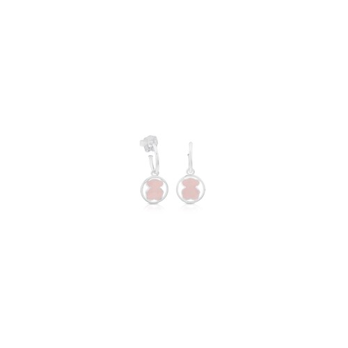 Aretes Camille de Plata con Cuarzo rosa