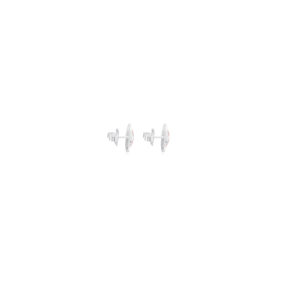 Silver Camille Earrings with Rose Quartz image number 1