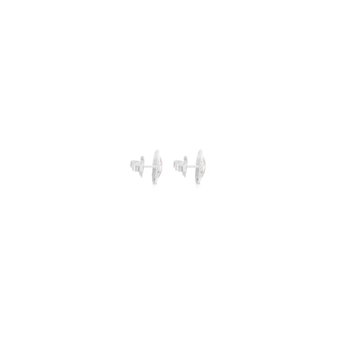 Silver Camille Earrings with Rose Quartz