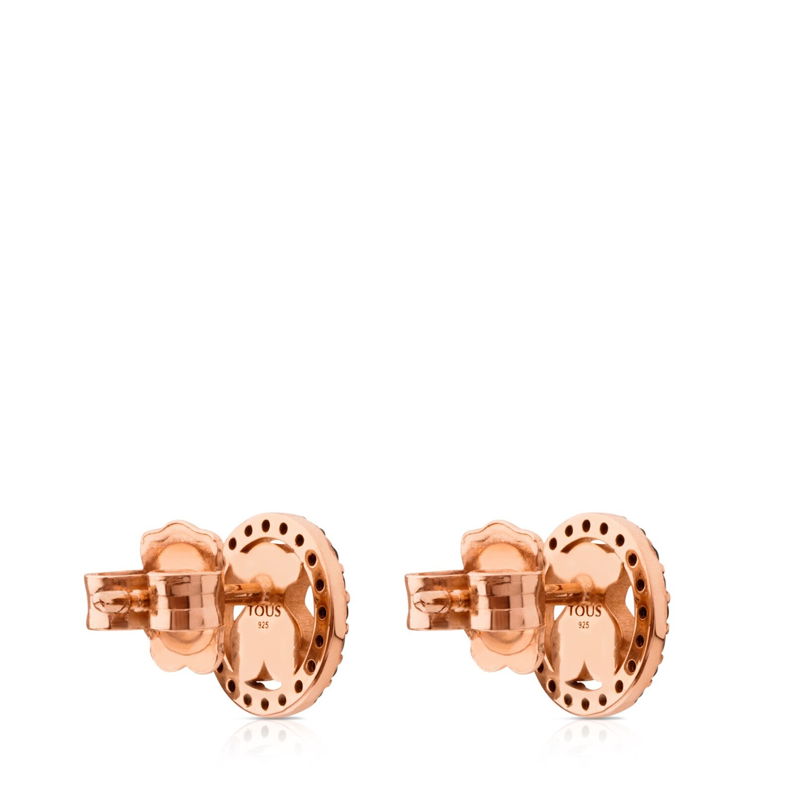Rose Vermeil Silver TOUS Camille Earrings with Spinels Bear motif