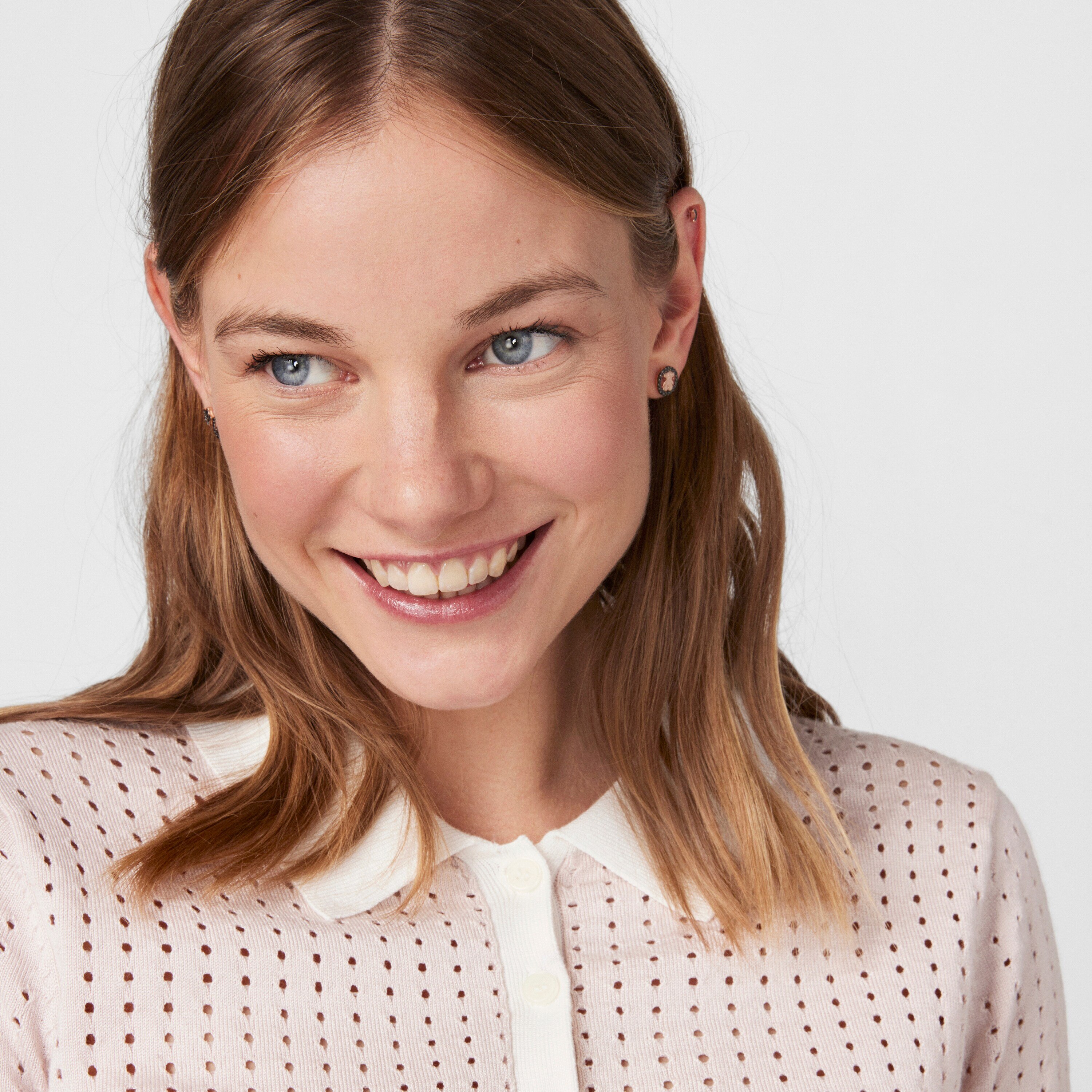 Rose Vermeil Silver TOUS Camille Earrings with Spinels Bear motif