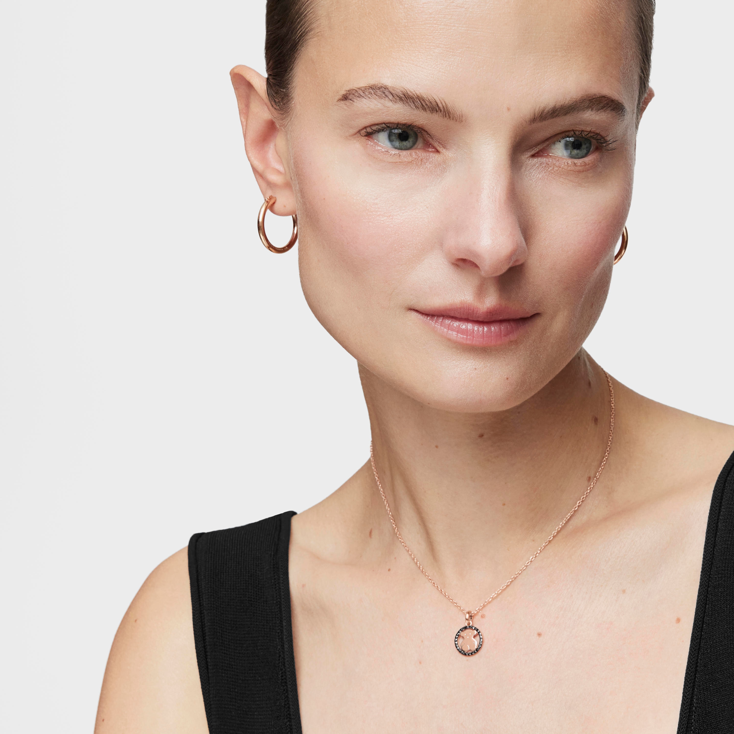 Rose Vermeil Silver Camille Necklace with Spinels
