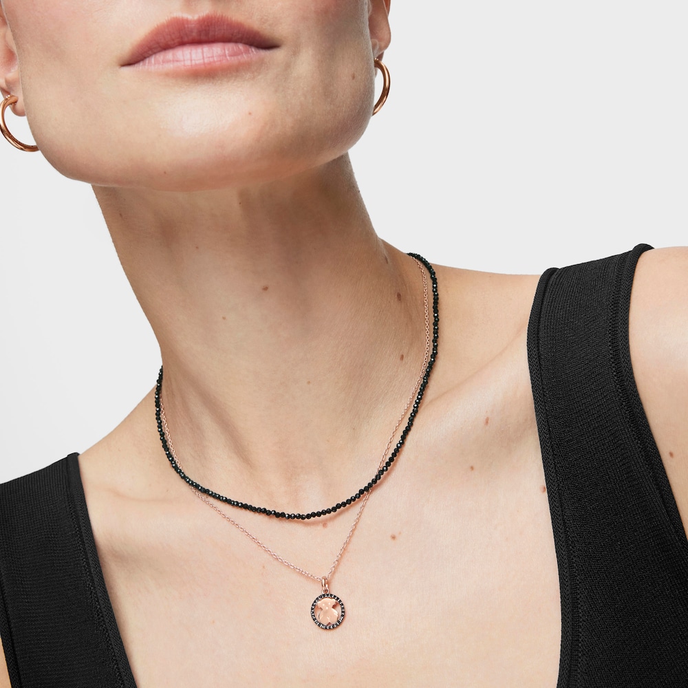 Naszyjnik Tous Camille z r&oacute;żowego srebra Vermeil ze spinelami