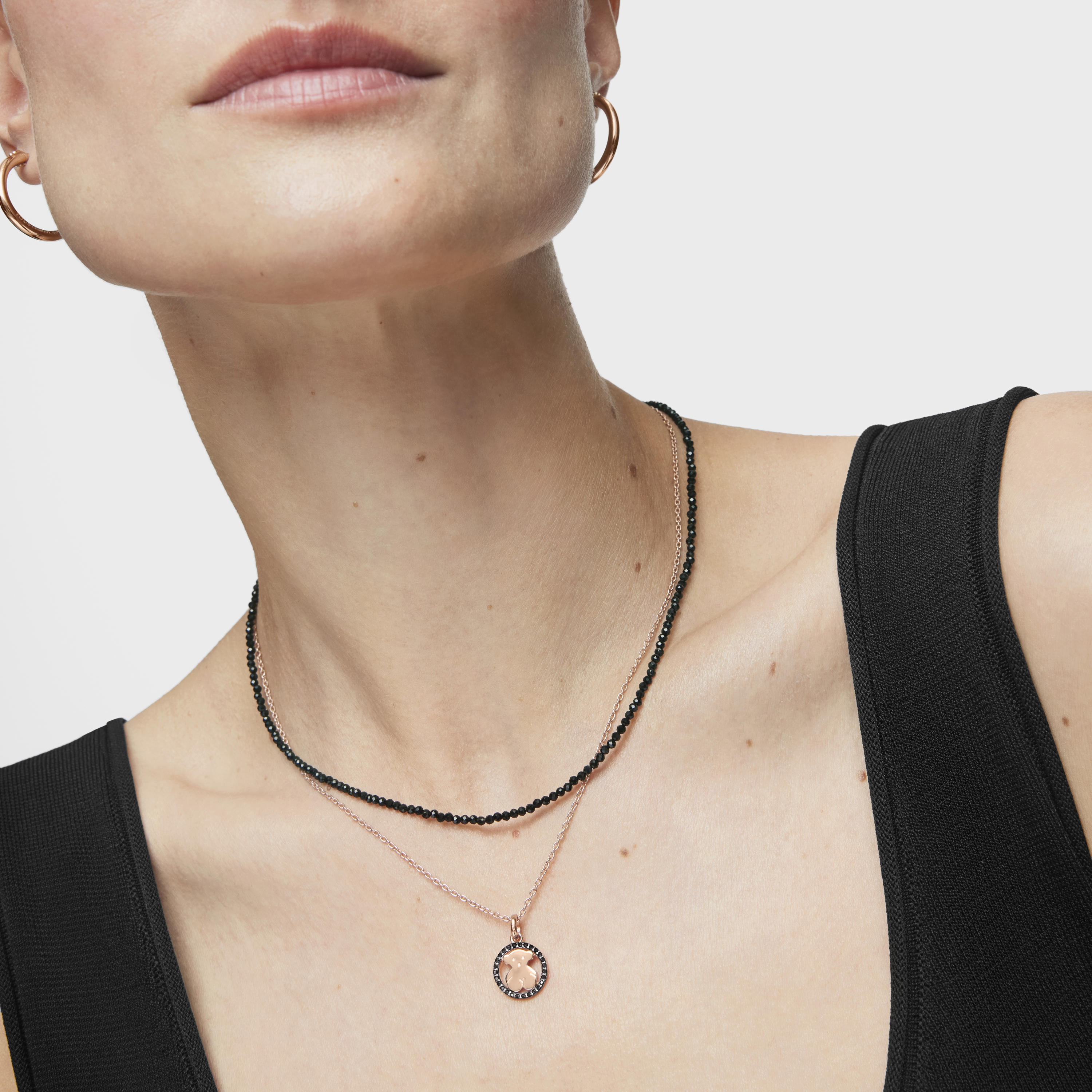 Rose Vermeil Silver Camille Necklace with Spinels