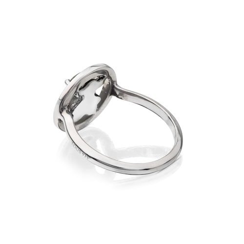 Camille Ring in Silver with Labradorite and Diamonds
