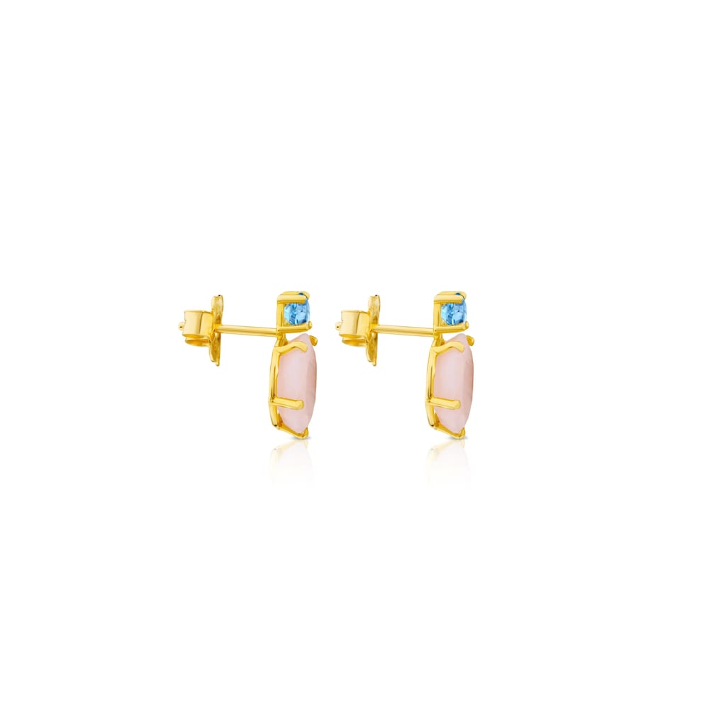 Pendientes de oro con ópalo y topacio Ivette image number 1