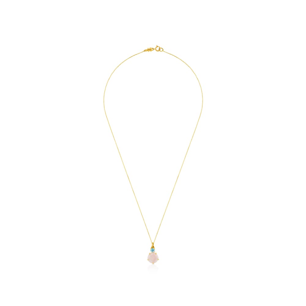 Gold Ivette Necklace with Opal and Topaz