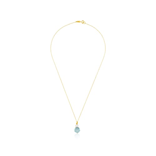 Collar de oro con topacio y perla cultivada Ivette