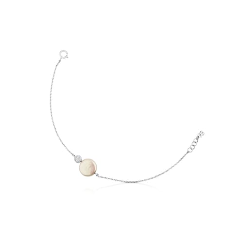 White Gold Alecia Bracelet with Diamond and Pearl image number 0