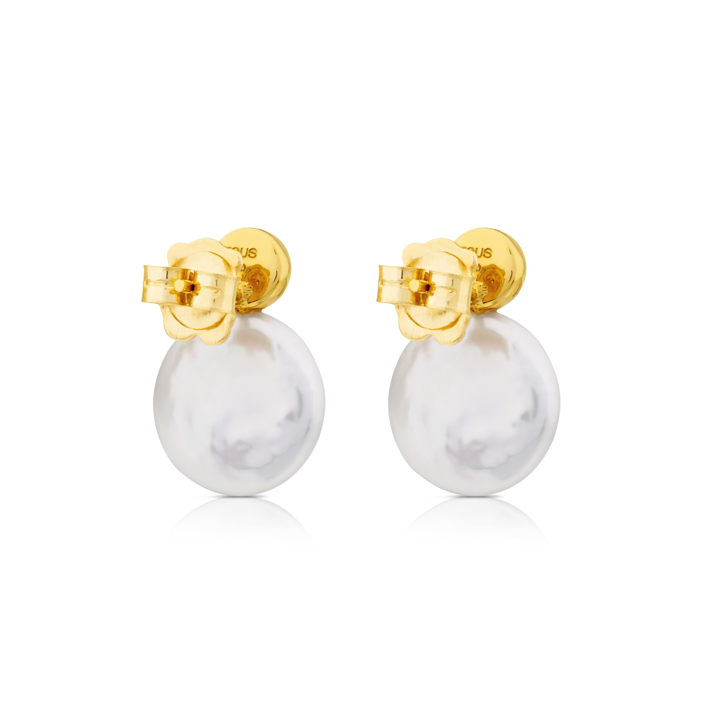 Pendientes de oro con perla cultivada Alecia