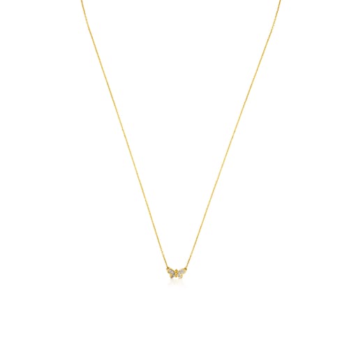 Collar de oro con diamantes motivo mariposa Bera
