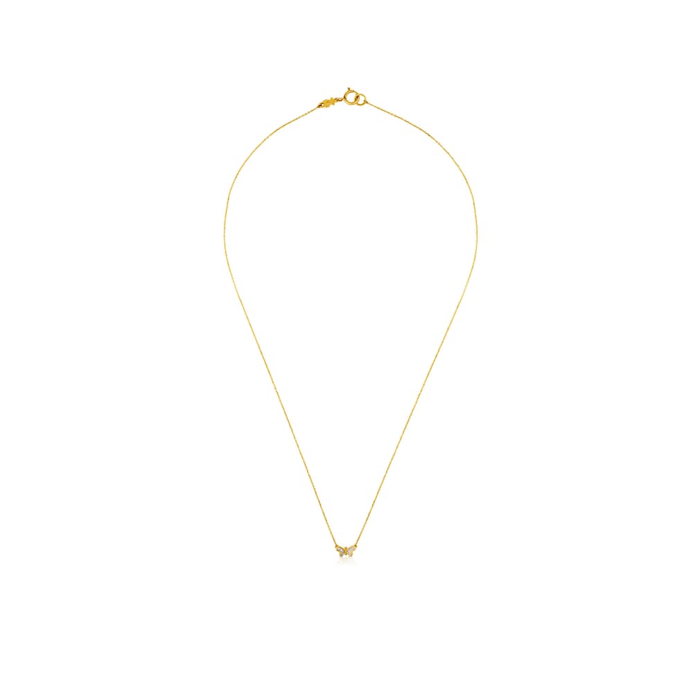Collar de oro con diamantes motivo mariposa Bera