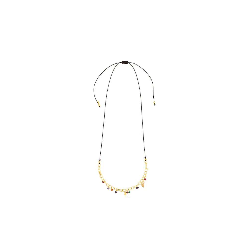Colar Elise em Vermeil, Pedras Preciosas e P&eacute;rolas.