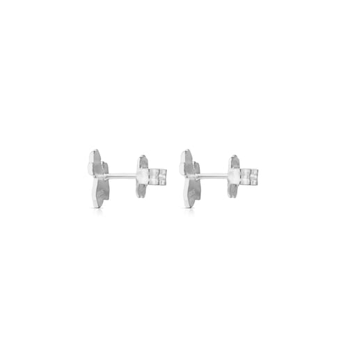 Pendientes de plata motivo oso 1cm Hill