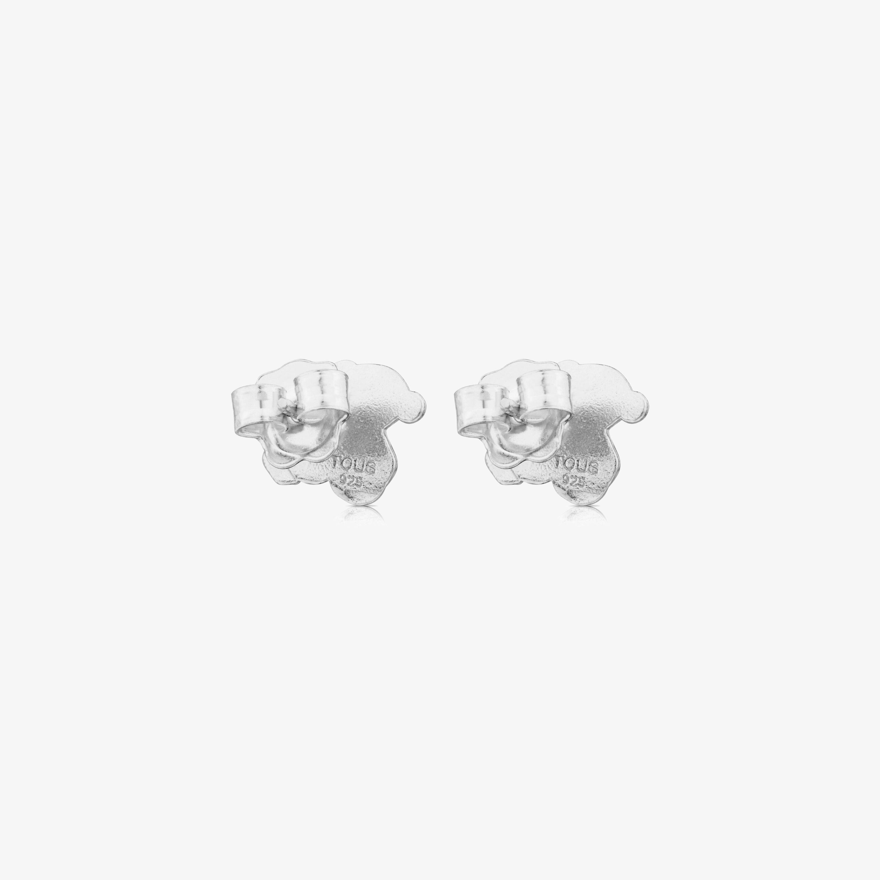 Silver TOUS Hill Earrings Bear motif 1cm.