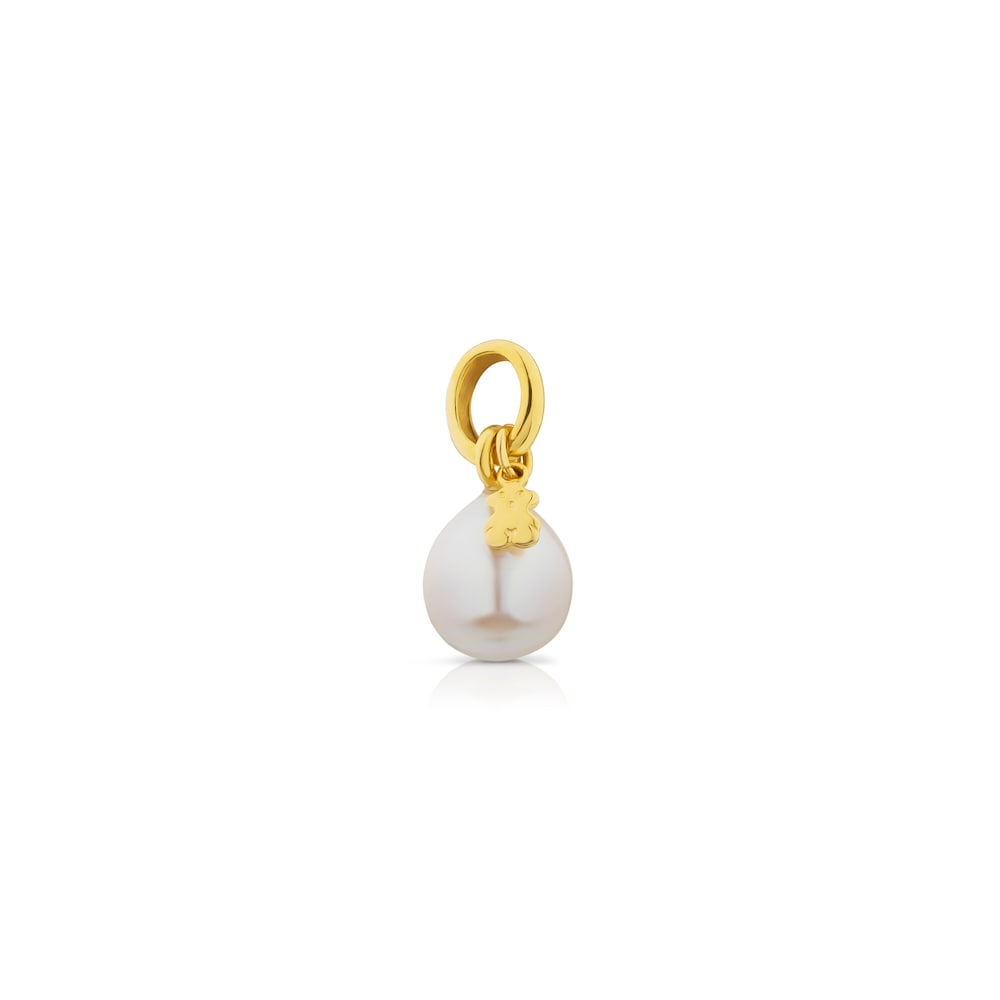 Vermeil Silver Tiny Pendant with Pearl
