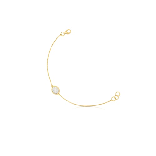 Gold with Mother-of-Pearl Camee Bracelet image number 0