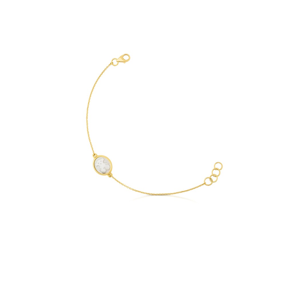 Pulsera de oro con n&aacute;car Camee