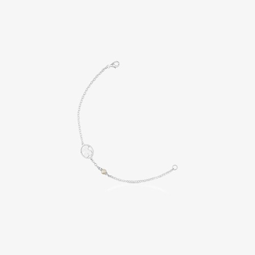 Pulseira Camee em Prata com P&eacute;rola