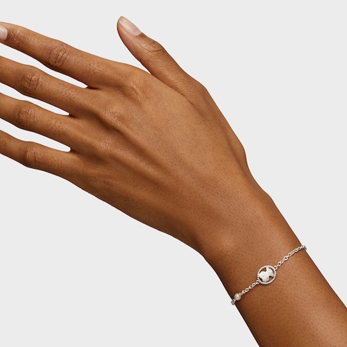 Pulsera Camee de Plata con Perla