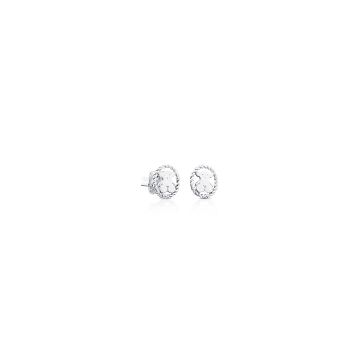 Silver Camee Earrings