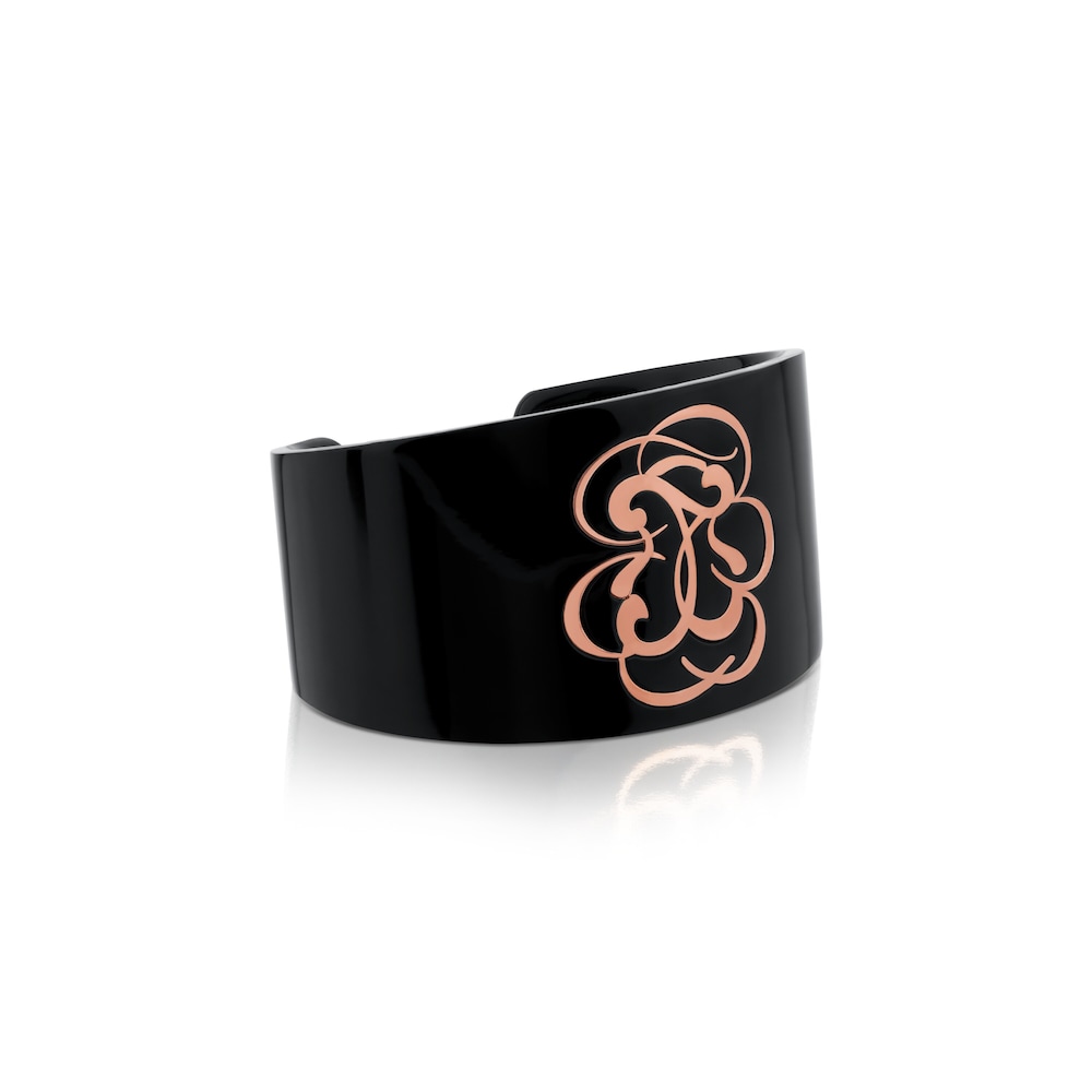 Pulsera Rubric con ba&ntilde;o de oro rosa 18 kt sobre plata y resina