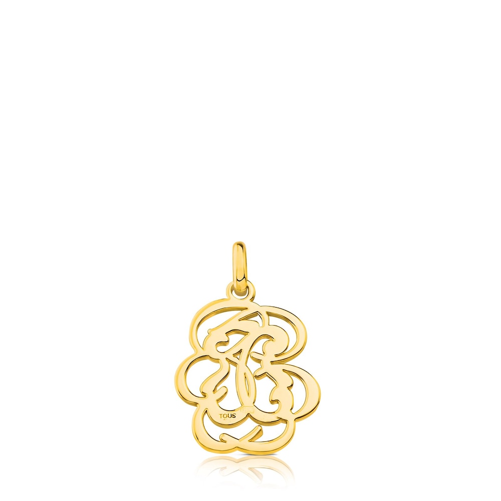 18K Solid Gold Rubric Pendant