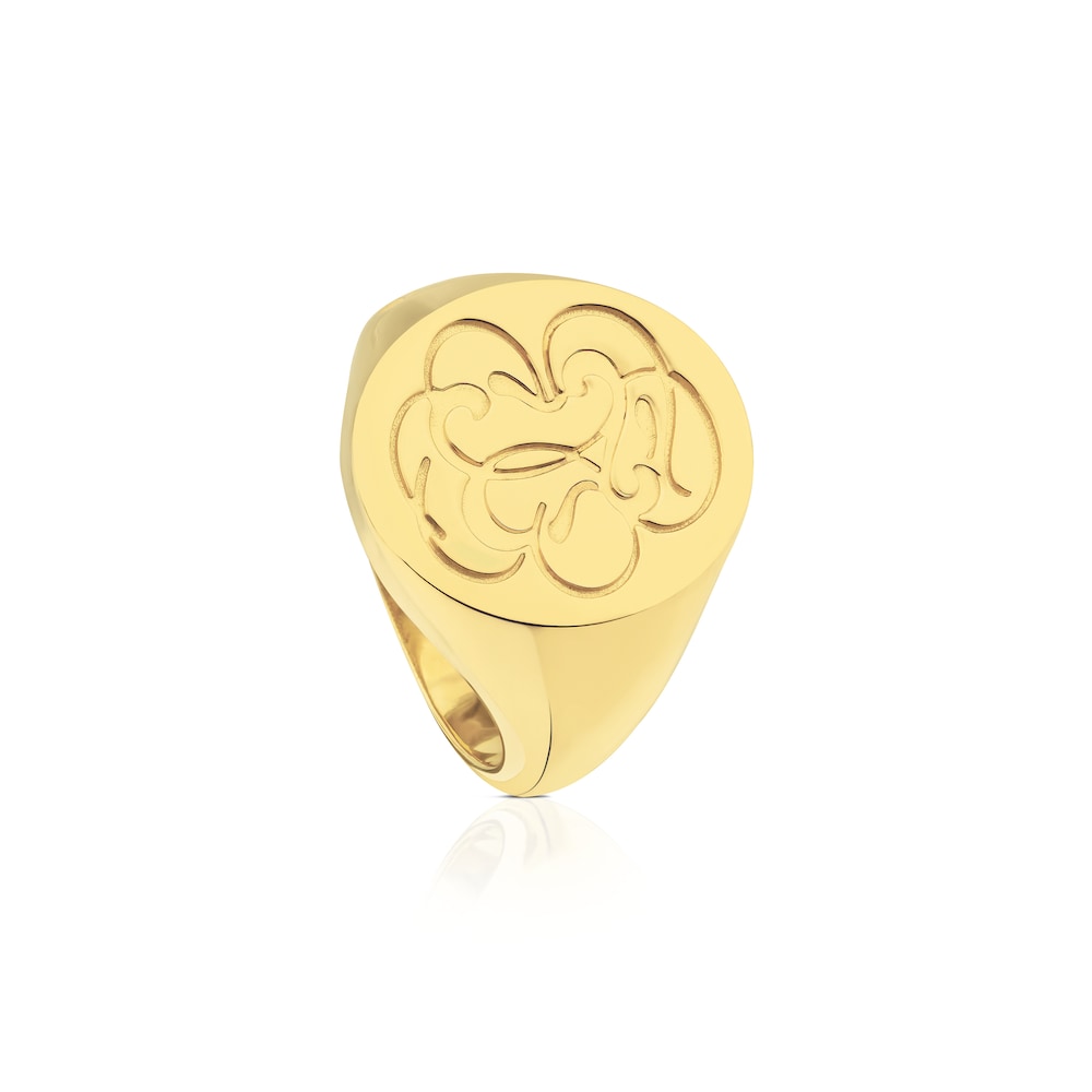 Anillo con baño de oro 18 kt sobre plata Rubric image number 0