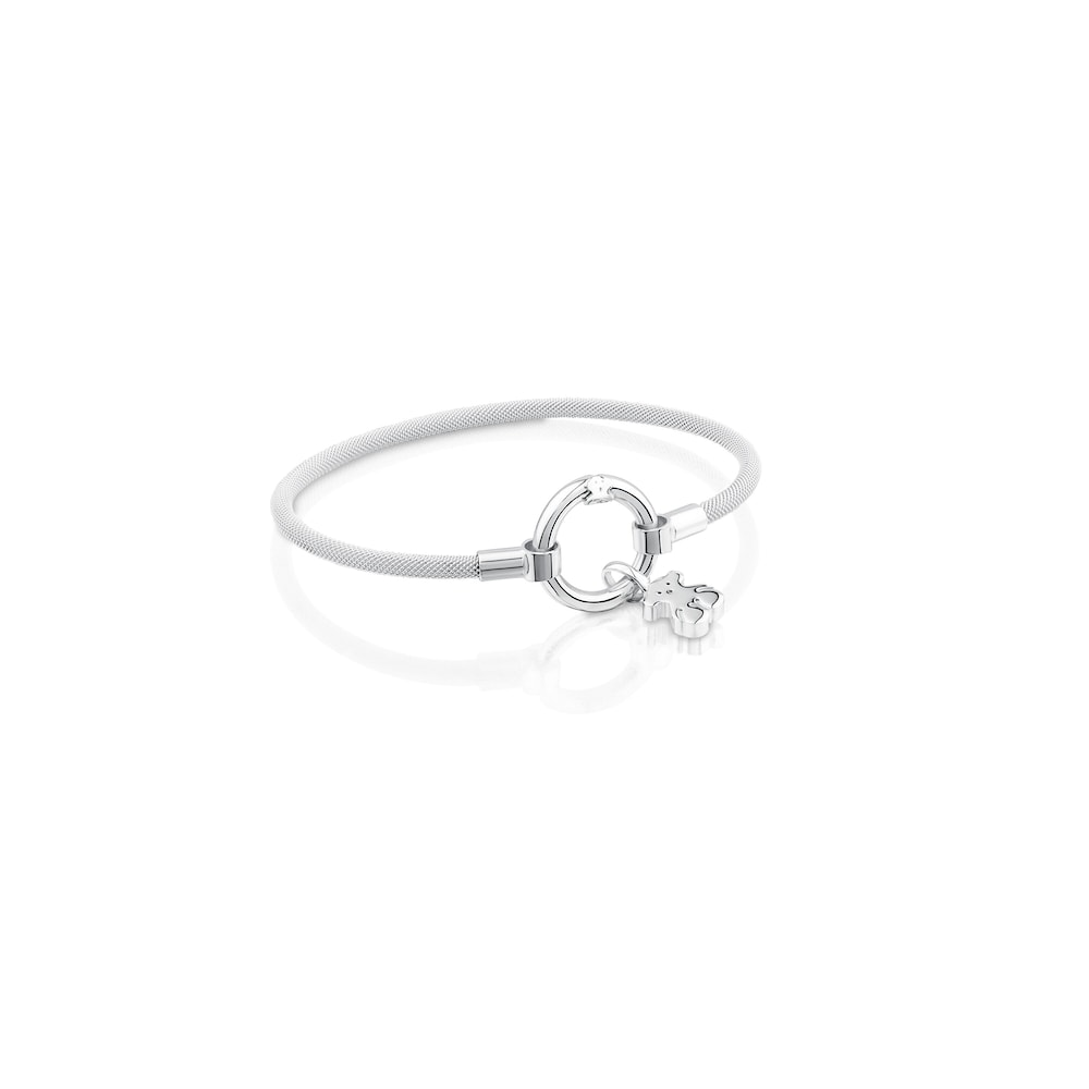 Small Rose 18K gold vermeil and Steel Hold Bracelet