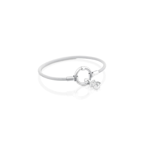 Small Rose 18K gold vermeil and Steel Hold Bracelet