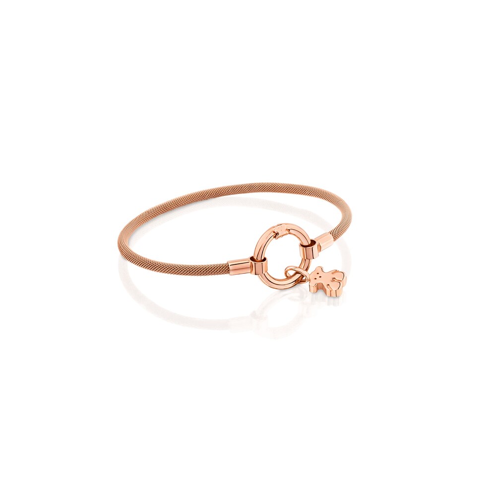 Pulsera pequeña Hold con baño de oro rosa 18 kt sobre plata y acero image number 0