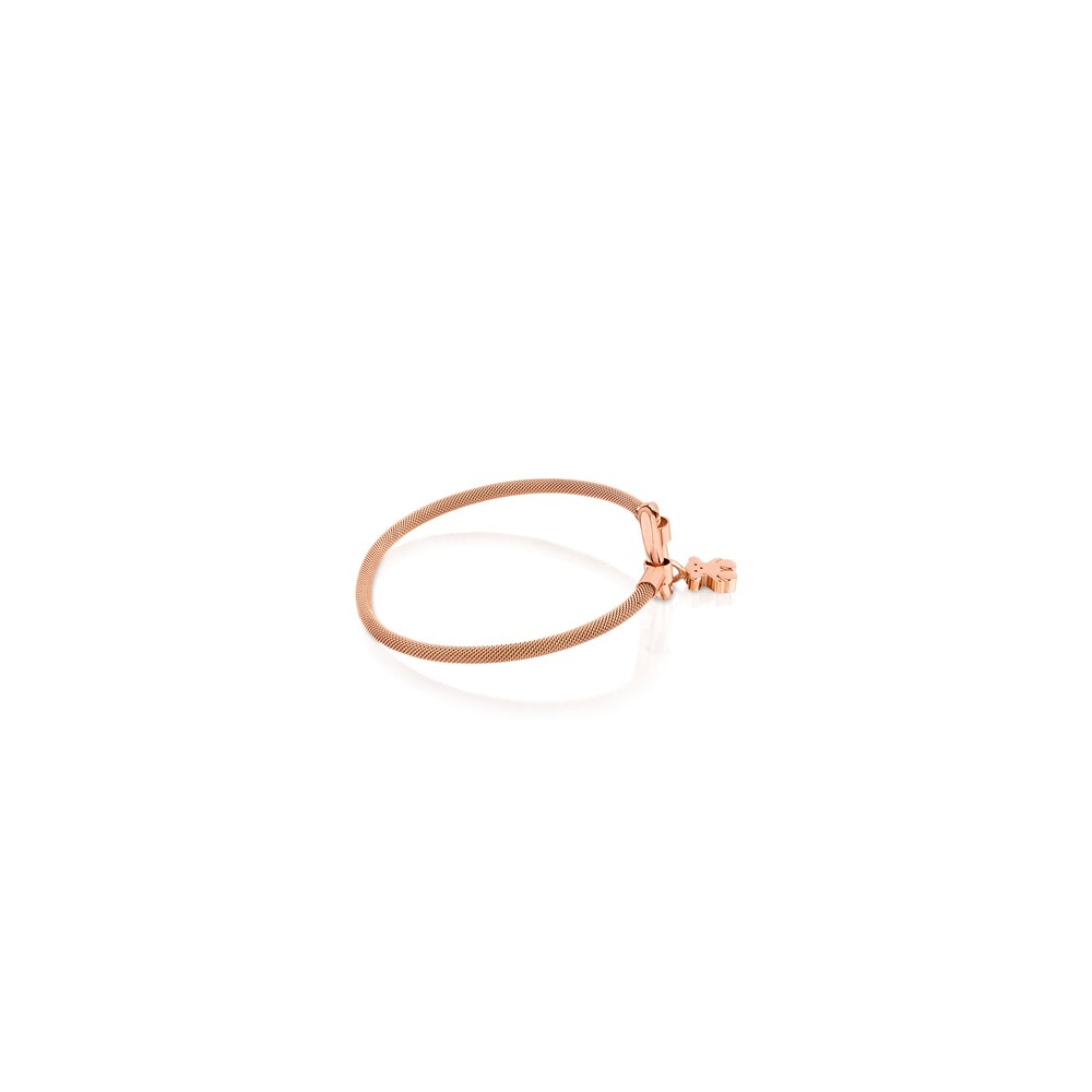 Pulsera pequeña Hold con baño de oro rosa 18 kt sobre plata y acero image number 1