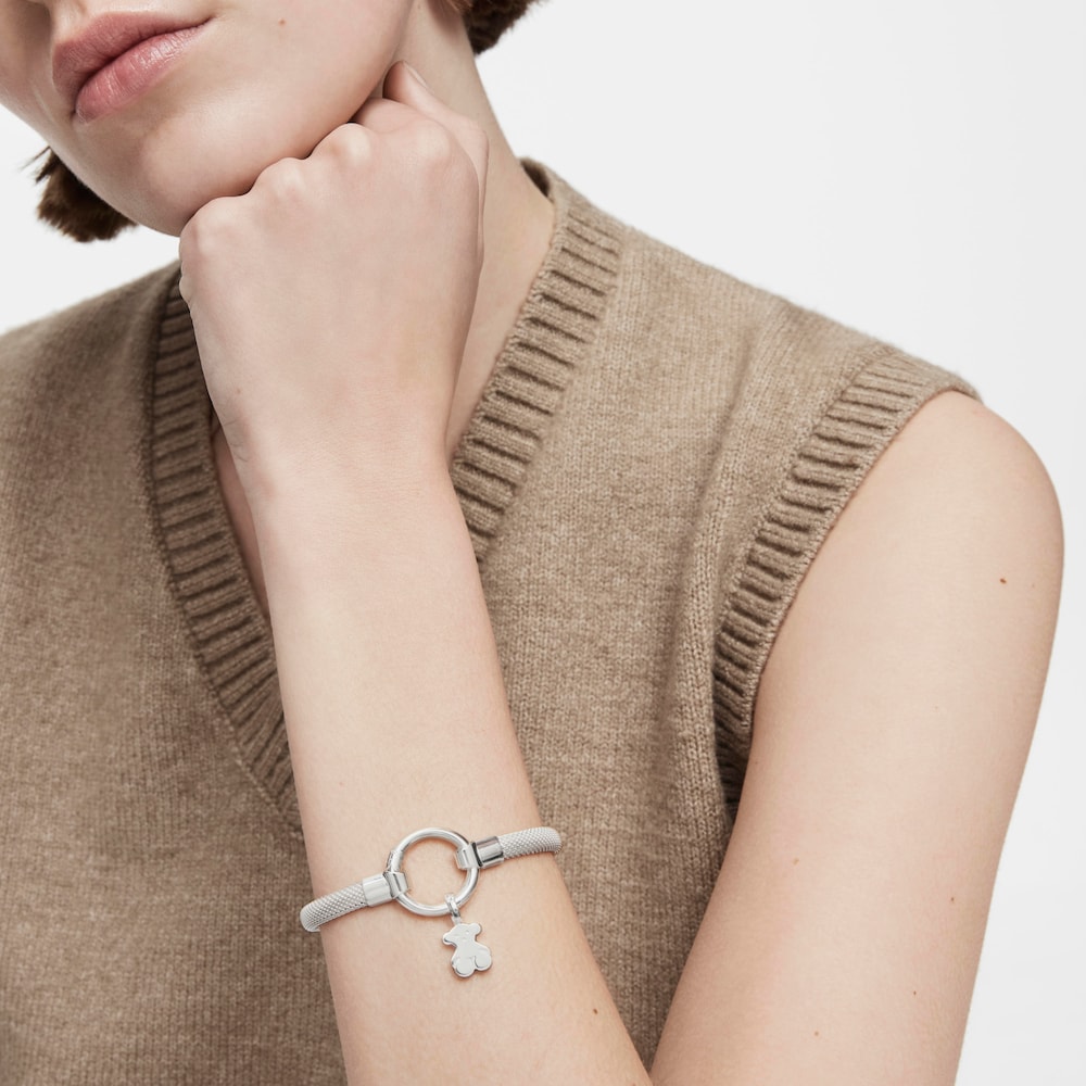 Pulsera mediana de plata Hold