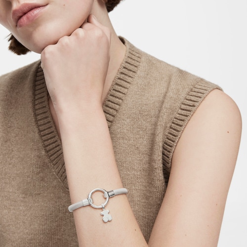 Medium Silver Hold Bracelet