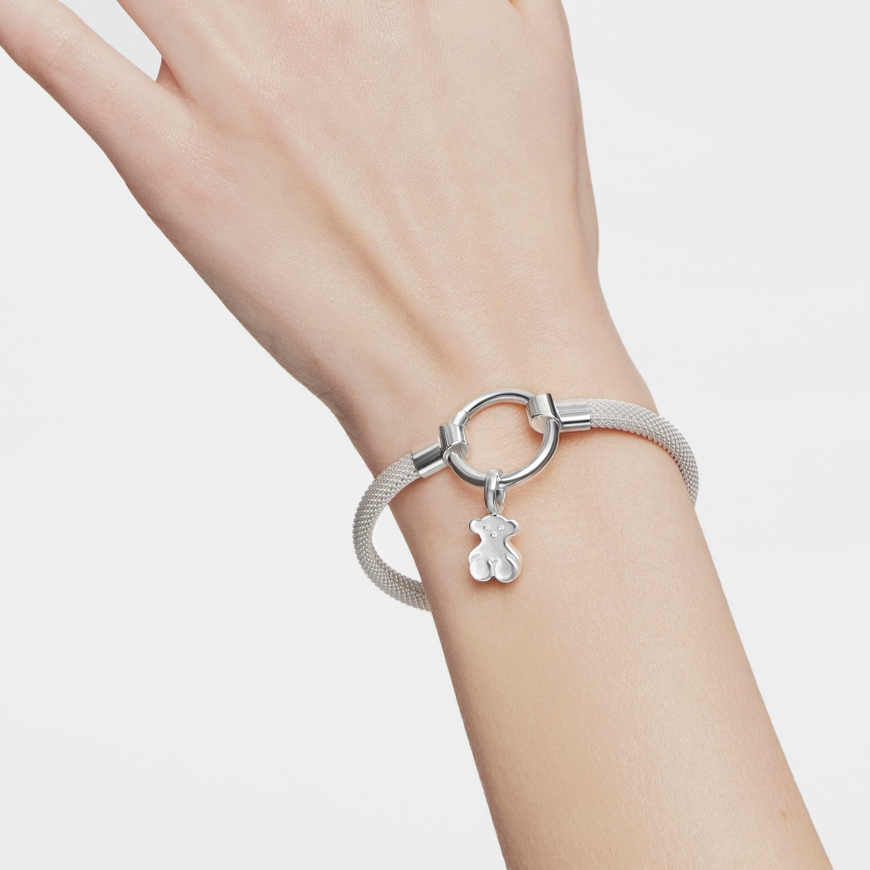 Medium Silver Hold Bracelet