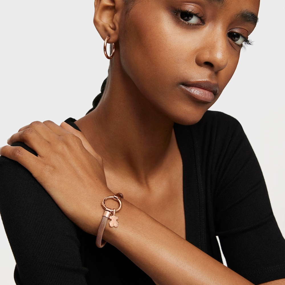 Hold - N&aacute;ramek Tous ze růžov&eacute;ho stř&iacute;bra Vermeil z chirurgick&eacute; oceli