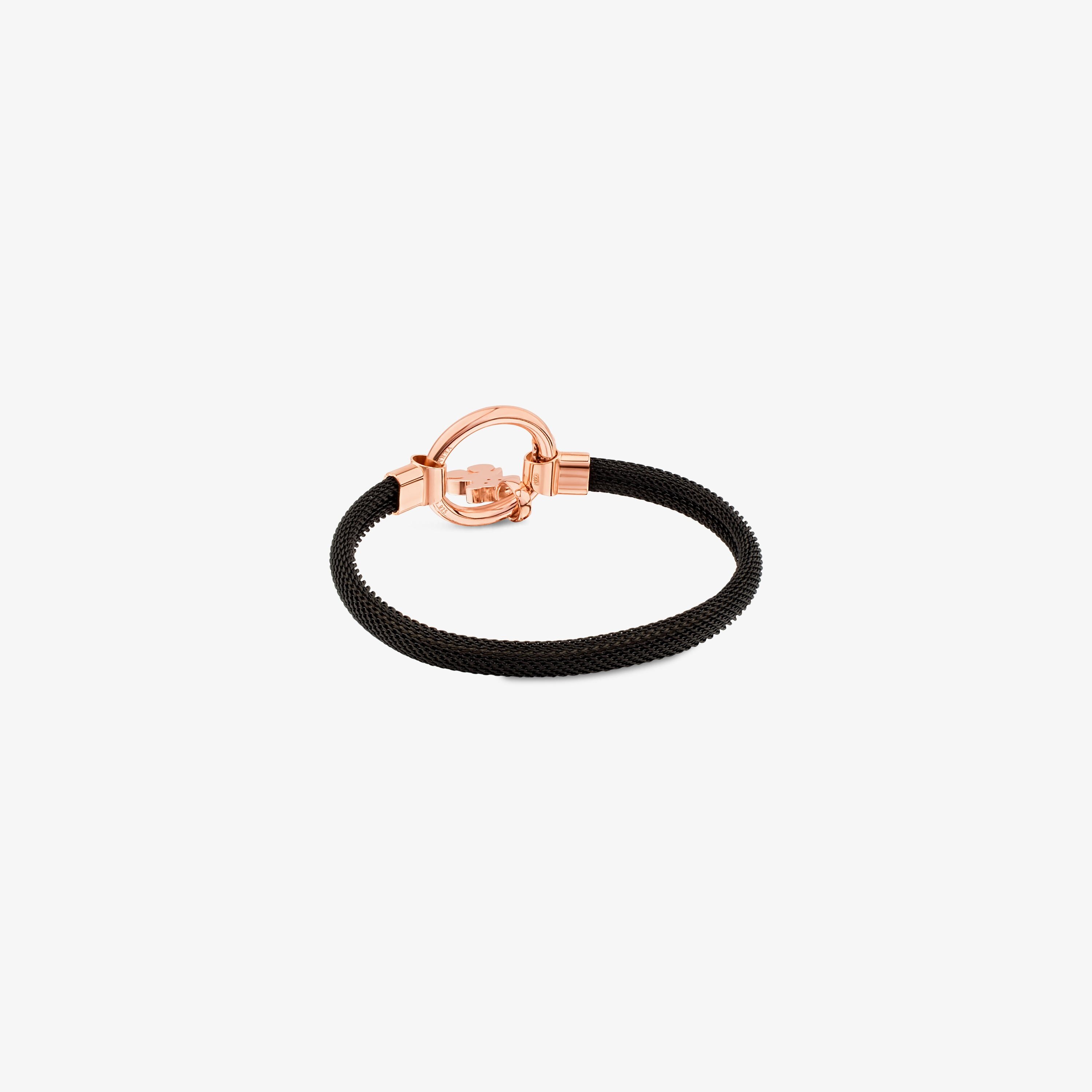 Medium Rose 18K gold vermeil and black IP Steel TOUS Hold Bracelet
