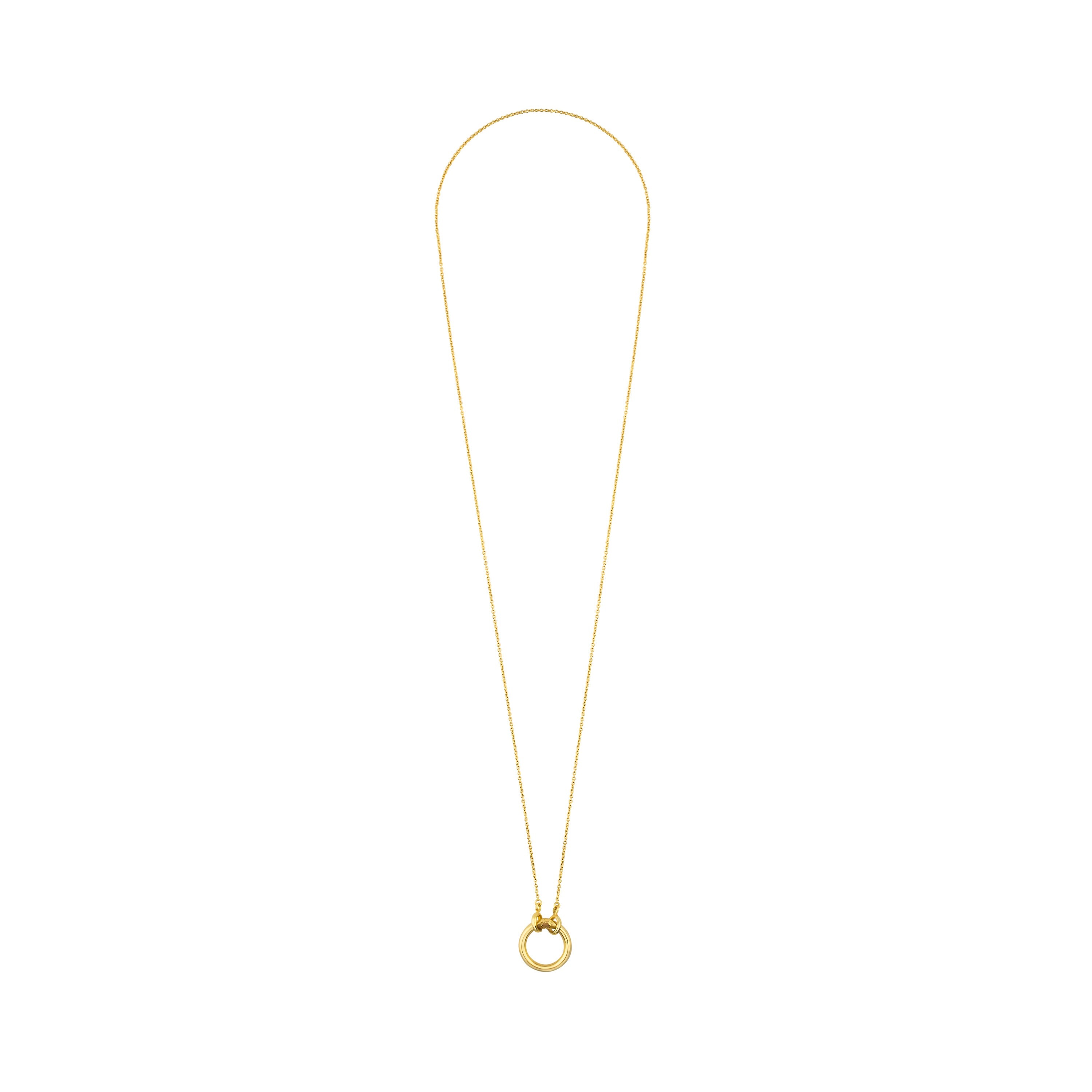 Gold Hold Necklace with 47/100" ring