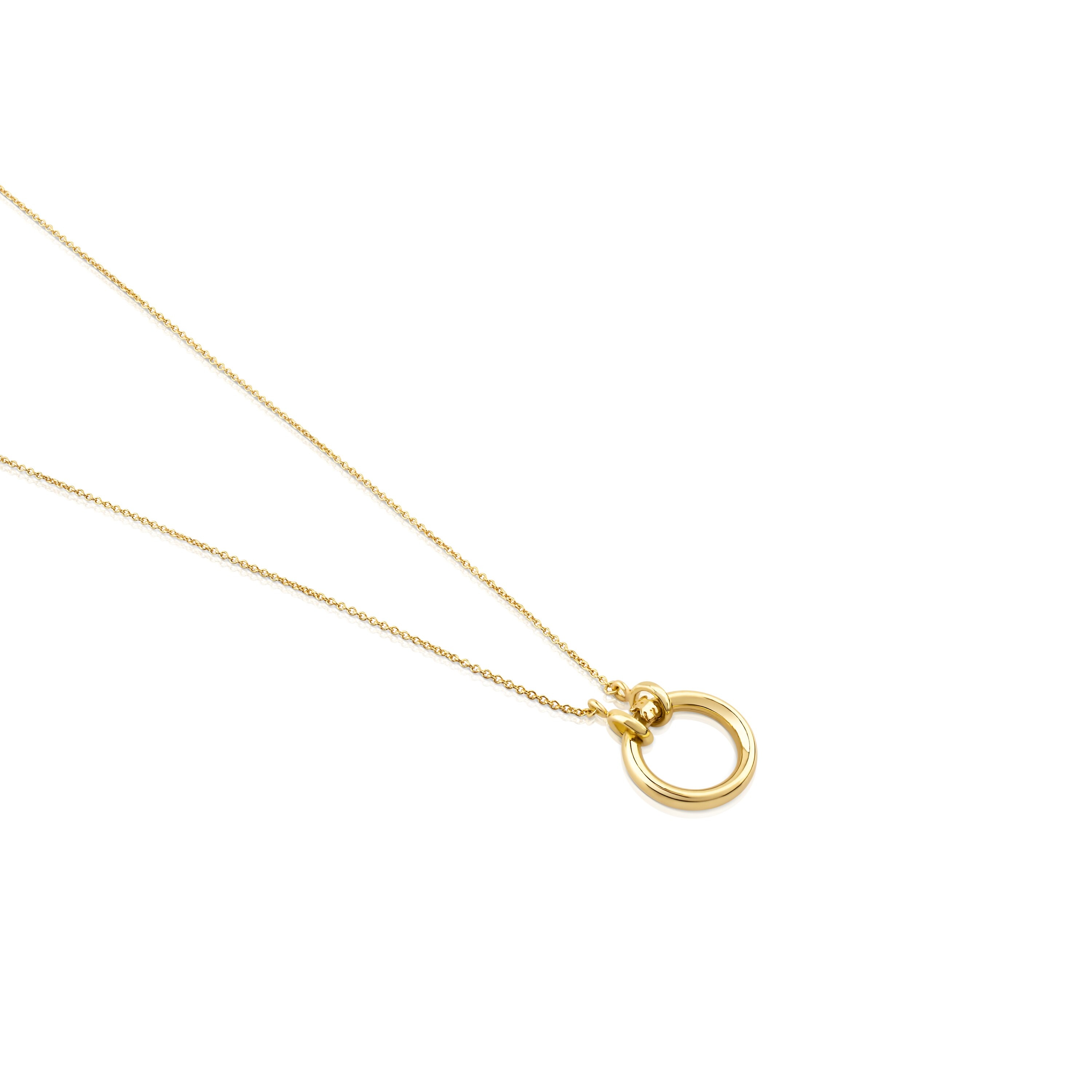 Gold Hold Necklace with 47/100" ring