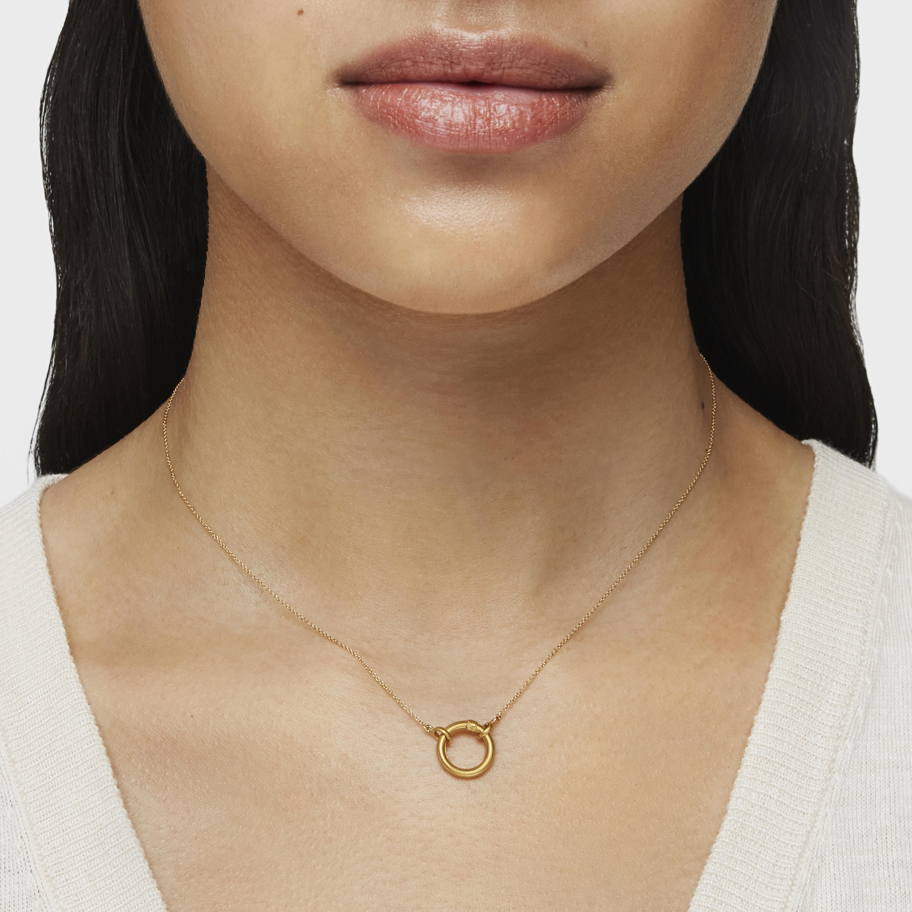 Gold Hold Necklace with 47/100" ring