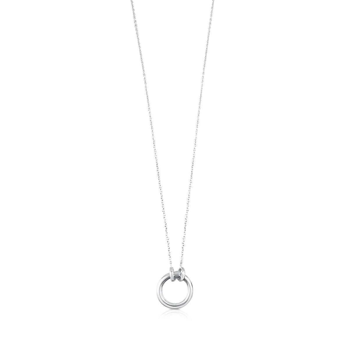 Collar de plata con anilla de 16mm Hold