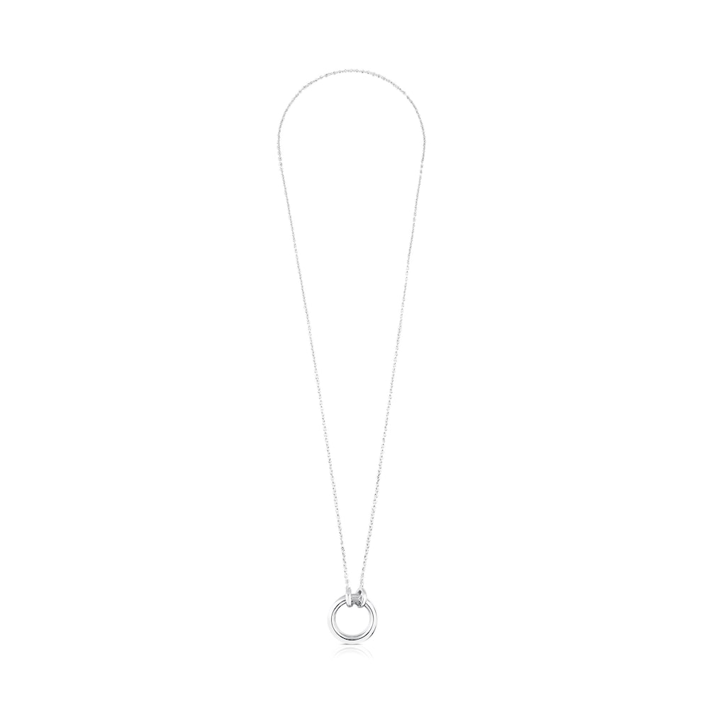 Collar de plata con anilla de 16mm Hold image number 1