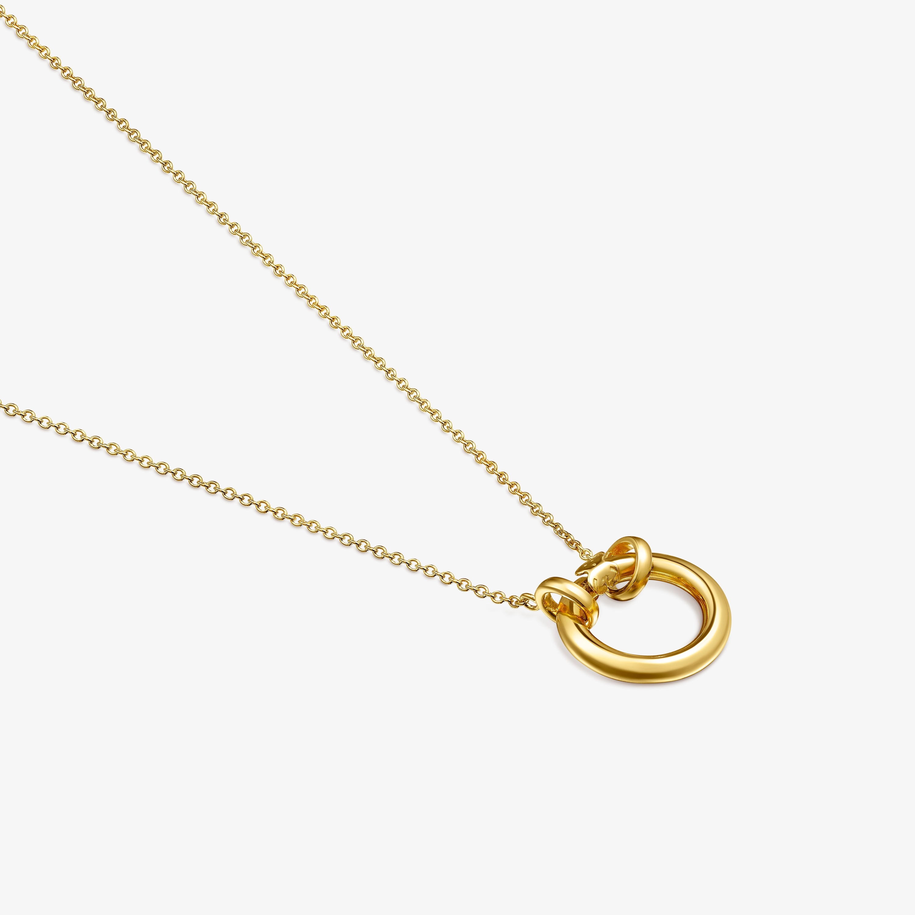 Hold small Necklace in 18K gold vermeil