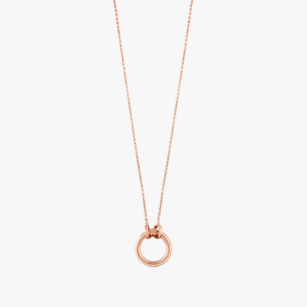 Tous - Collar Con Baño De Oro Rosa 18 Kt Sobre Plata Y Anilla De 16mm Hold - Rosado