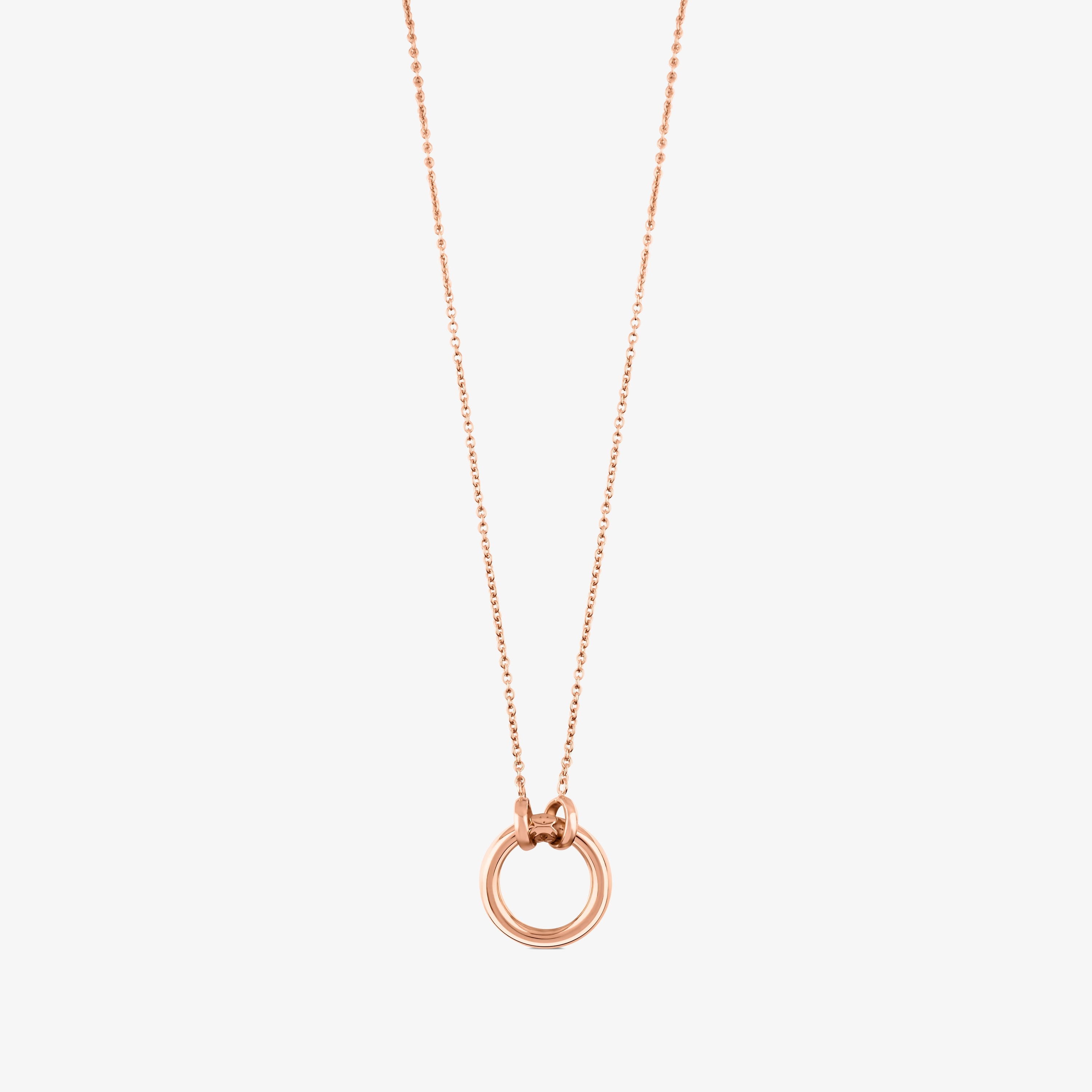 Rose 18K gold vermeil TOUS Hold Necklace 1,6cm.